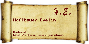 Hoffbauer Evelin névjegykártya